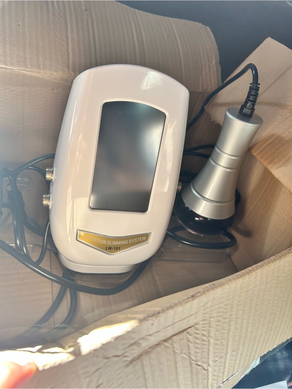 Home Cavitation Slimming System - White with Silver Probe